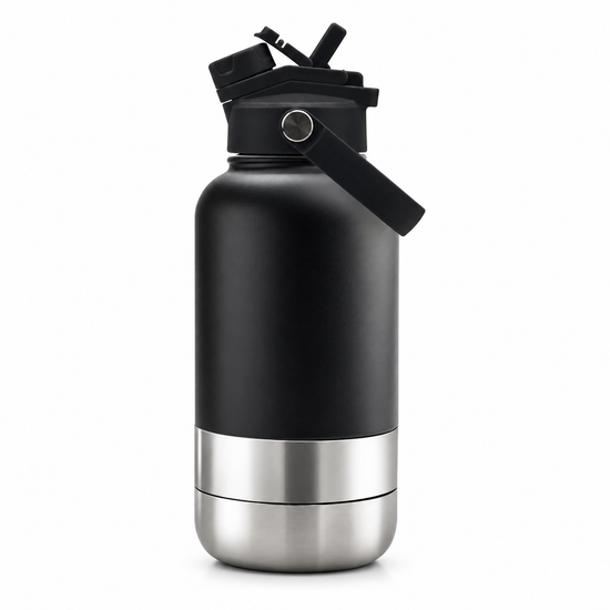 2 Pack Pet Travel Water Bottles Portable Dog Drinking Bottle Black & Green