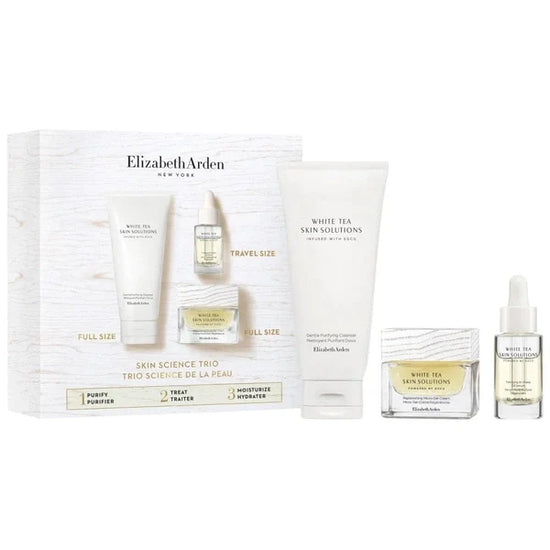 Elizabeth Arden White Tea Skin Solutions Gift Set 50ml Replenishing Micro Gel-Cream + 50ml Gentle Purifying Cleanser
