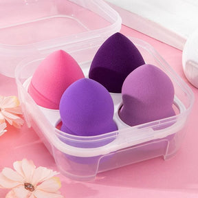 4pcs Makeup Blender Cosmetic Puff Makeup Sponge with Storage Box Foundation Powder Sponge Beauty Tool Women Make Up Accessories - Get Me Products