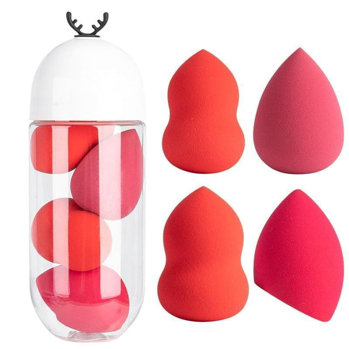 4pcs Makeup Blender Cosmetic Puff Makeup Sponge with Storage Box Foundation Powder Sponge Beauty Tool Women Make Up Accessories - Get Me Products
