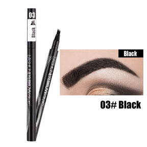 Waterproof Natural Eyebrow Pen Four-claw Eye Brow Tint Makeup three Colors Eyebrow Pencil Brown Black Grey Brush Cosmetics - Get Me Products