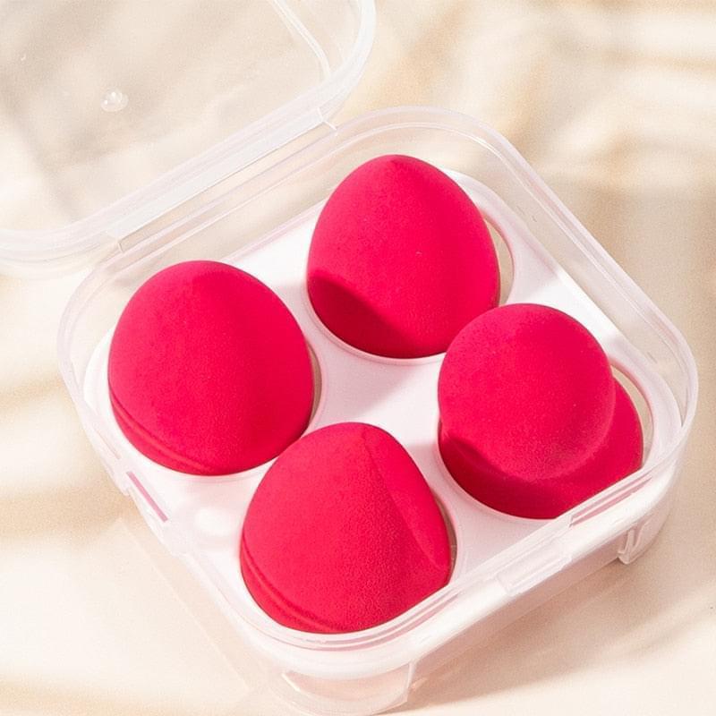 4pcs Makeup Blender Cosmetic Puff Makeup Sponge with Storage Box Foundation Powder Sponge Beauty Tool Women Make Up Accessories - Get Me Products