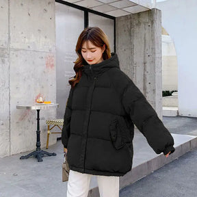 Aelegantmis Women Thicken Warm Parka Coat Loose Oversized Women's Winter Bread Coat Hooded Outwear Padded Woman Parkas Jackets - Get Me Products