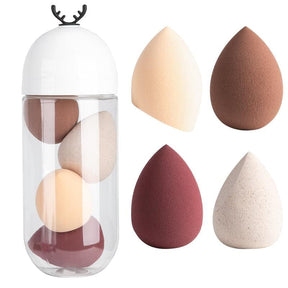 4pcs Makeup Blender Cosmetic Puff Makeup Sponge with Storage Box Foundation Powder Sponge Beauty Tool Women Make Up Accessories - Get Me Products