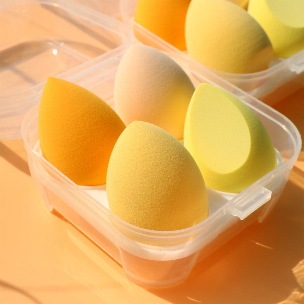 4pcs Makeup Blender Cosmetic Puff Makeup Sponge with Storage Box Foundation Powder Sponge Beauty Tool Women Make Up Accessories - Get Me Products