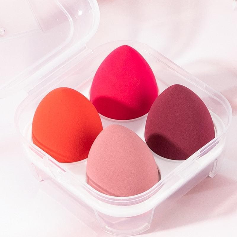 4pcs Makeup Blender Cosmetic Puff Makeup Sponge with Storage Box Foundation Powder Sponge Beauty Tool Women Make Up Accessories - Get Me Products