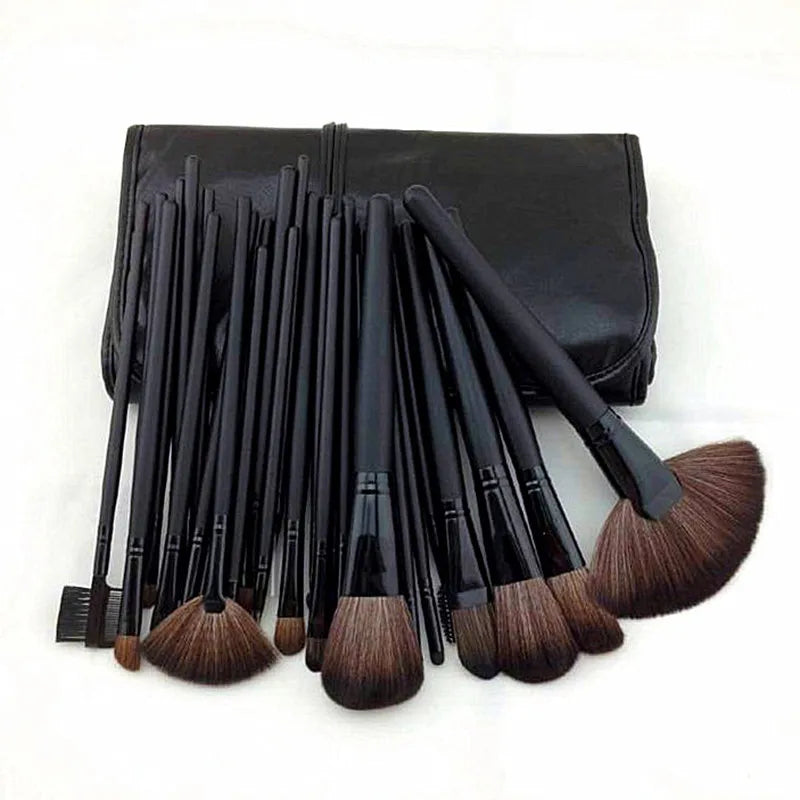 Professional 24-Piece Makeup Brush Set for Cosmetics with Eyebrow, Powder, Foundation, and Shadow Brushes - Ideal Gift Bag - Get Me Products