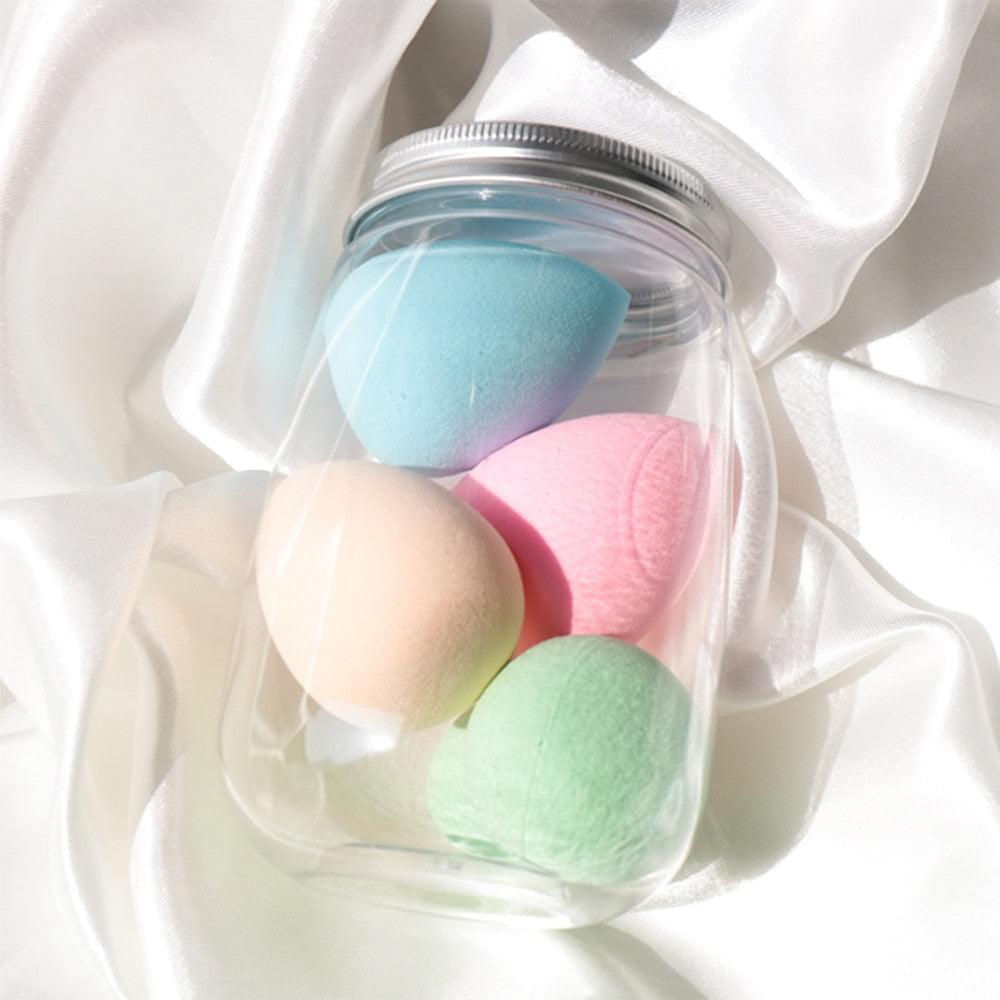 4pcs Makeup Blender Cosmetic Puff Makeup Sponge with Storage Box Foundation Powder Sponge Beauty Tool Women Make Up Accessories - Get Me Products