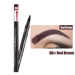 Waterproof Natural Eyebrow Pen Four-claw Eye Brow Tint Makeup three Colors Eyebrow Pencil Brown Black Grey Brush Cosmetics - Get Me Products