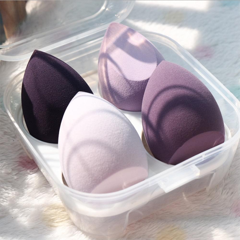 4pcs Makeup Blender Cosmetic Puff Makeup Sponge with Storage Box Foundation Powder Sponge Beauty Tool Women Make Up Accessories - Get Me Products