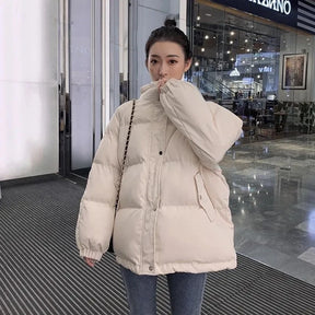 Aelegantmis Women Thicken Warm Parka Coat Loose Oversized Women's Winter Bread Coat Hooded Outwear Padded Woman Parkas Jackets - Get Me Products