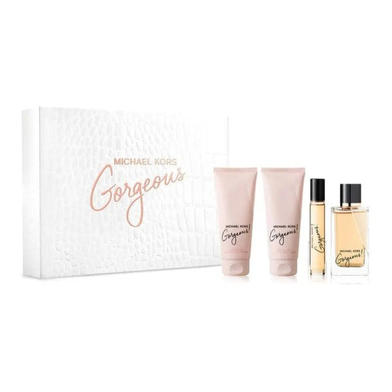 Michael Kors Gorgeous! Gift Set 100ml EDP + 100ml Body Lotion + 100ml Shower Gel + 10ml EDP