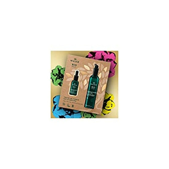 Nuxe Bio Organic Gift Set 30ml Chia Seeds Essential Antioxidant Serum + 200ml Moringa Seeds Micellar Cleansing Water