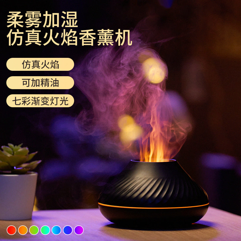 Optimize product title: 

3D Flame Aroma Diffuser with Colorful Air & USB Home Aromatherapy Humidifier - New Simulation Design - Get Me Products