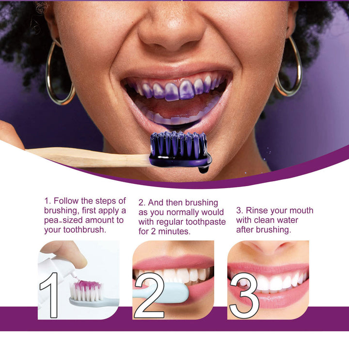 Cross border Whitening Toothpaste V34 Purple Bottled Press on Toothpaste Whitening Oral Cleansing Mousse Toothpaste - Get Me Products