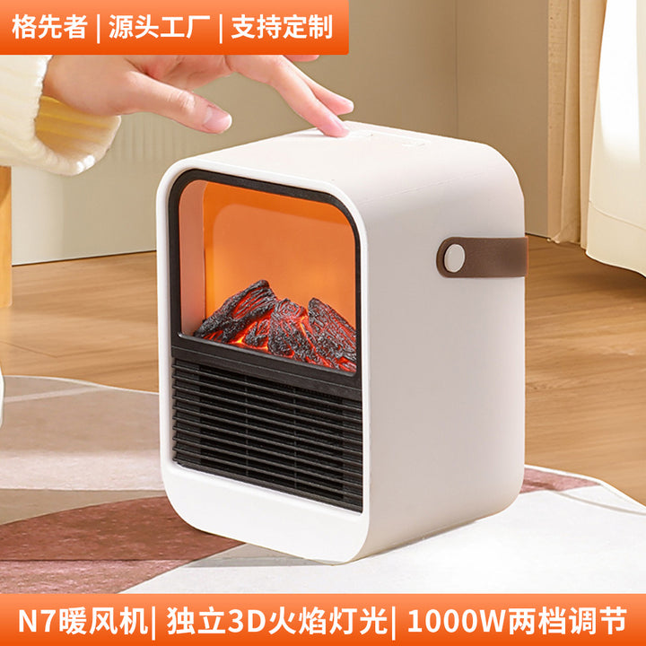 2023 New N7 Flame Mountain Desktop Warmer Small Home Portable Mini Heater Office Atmosphere - Get Me Products