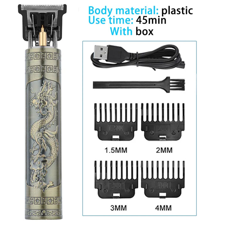Hot Sale Vintage T9 Electric Cordless Hair Cutting Machine Professional Hair Barber Trimmer For Men Clipper Shaver Beard Lighter - Get Me Products