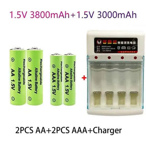 100% Original 1.5V AA3.8Ah+AAA3.0Ah Rechargeable battery NI-MH 1.5 V battery for Clocks mice computers toys so on+free shipping - Get Me Products