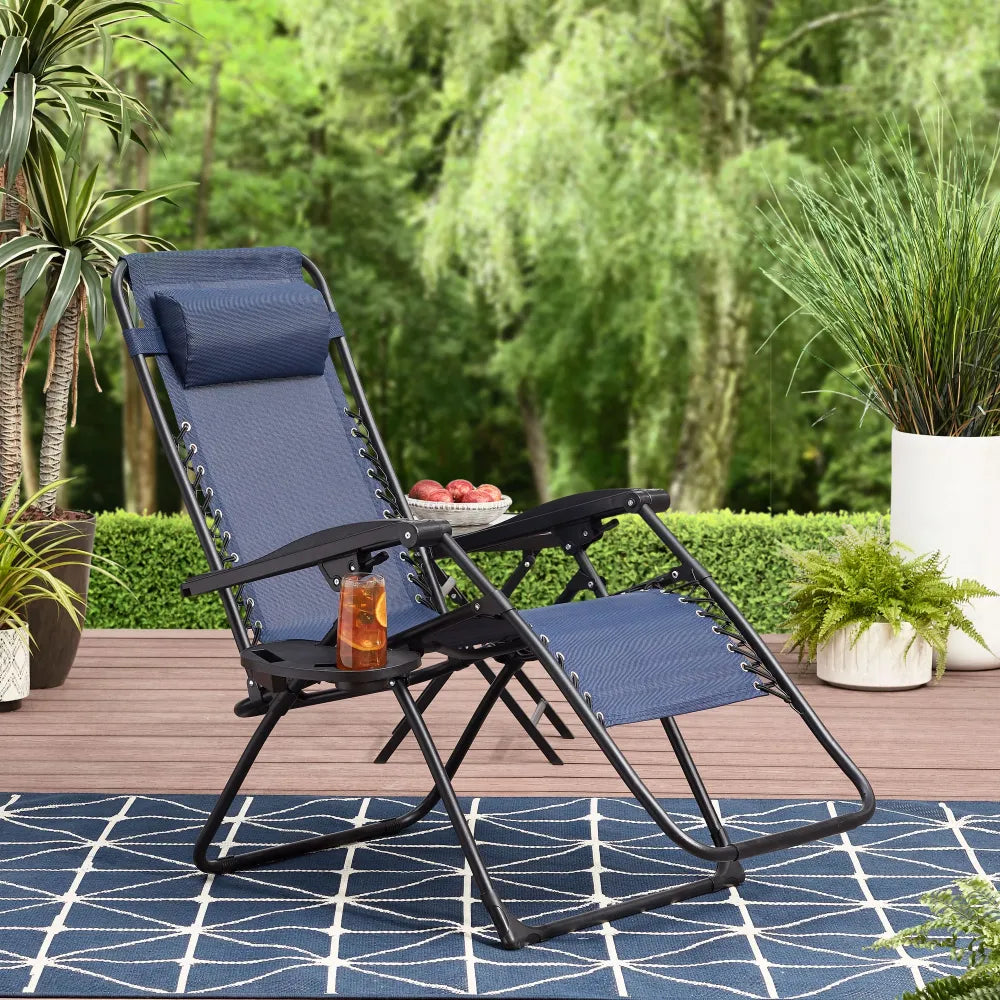 New Outdoor Zero Gravity Chair Lounger 2 Pack - GreyOutdoor Portable Foldable Chair - Get Me Products