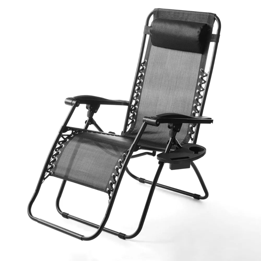 New Outdoor Zero Gravity Chair Lounger 2 Pack - GreyOutdoor Portable Foldable Chair - Get Me Products