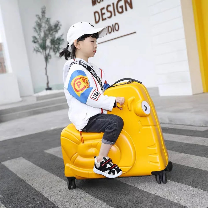 kids Trolley luggage bag travel suitcase children's trolley luggage spinner wheels Bag Cute Baby Carry On ride Trunk suitcase - Get Me Products