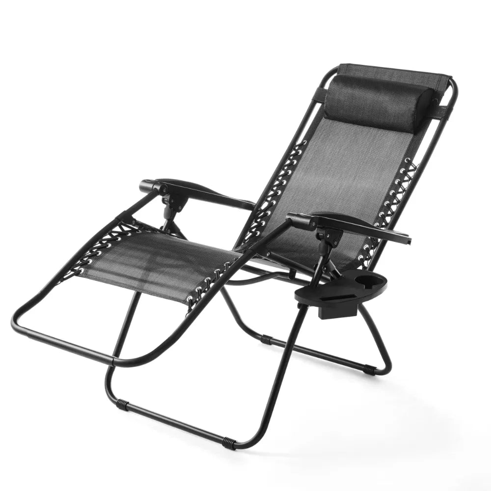 New Outdoor Zero Gravity Chair Lounger 2 Pack - GreyOutdoor Portable Foldable Chair - Get Me Products