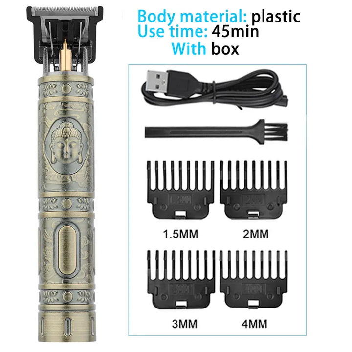 Hot Sale Vintage T9 Electric Cordless Hair Cutting Machine Professional Hair Barber Trimmer For Men Clipper Shaver Beard Lighter - Get Me Products