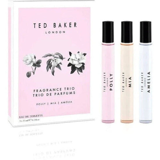 Ted Baker Trio Gift Set 15ml Mia EDT + 15ml Polly EDT + 15ml EDT Amelia