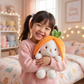 Pack of 2 Unzip Bunny Plush Toys Orange & Pink