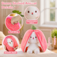 Pack of 2 Unzip Bunny Plush Toys Orange & Pink