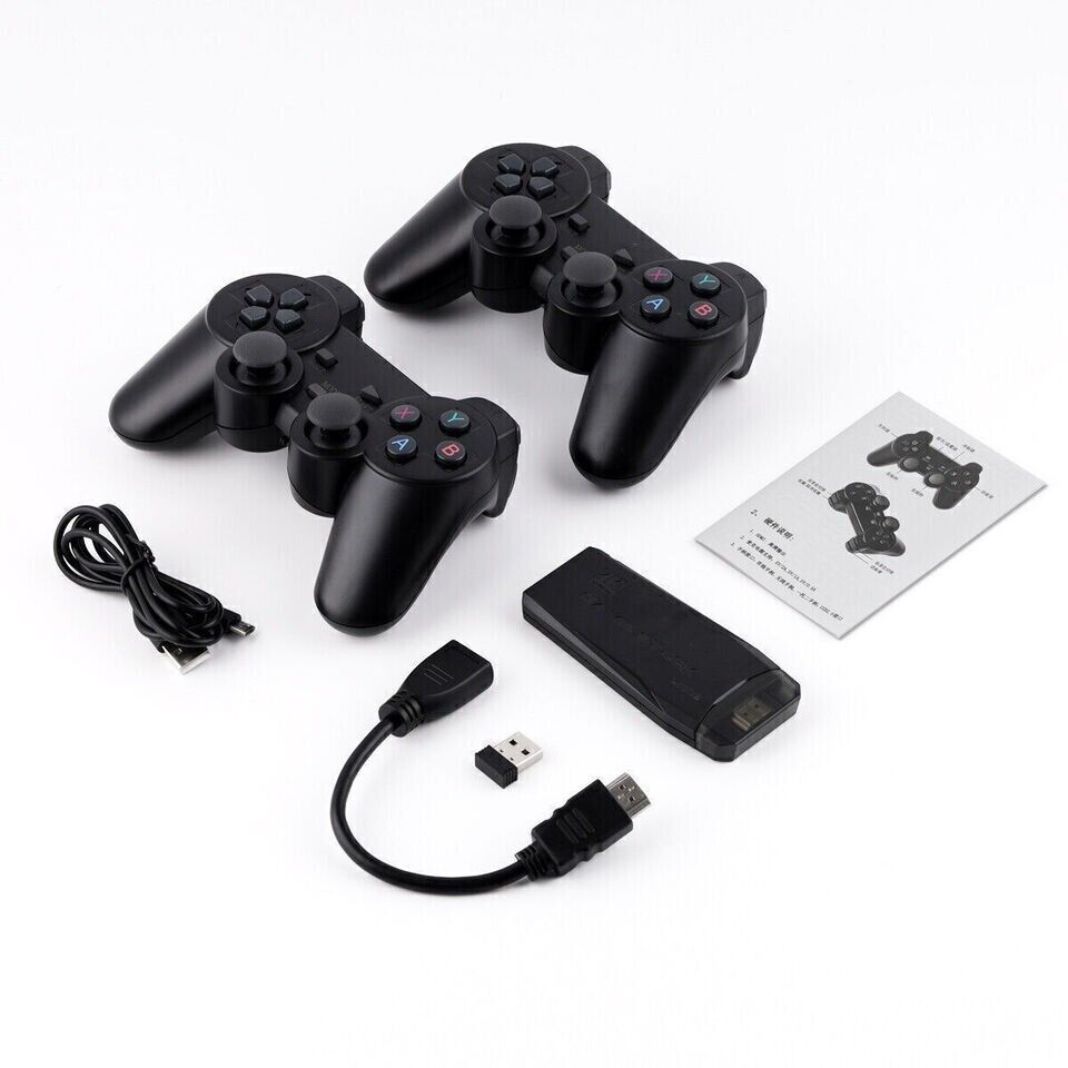 4K HDMI Retro Game Stick Console Plug Play 20000- Games 2 Wireless Controllers - Get Me Products