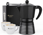 Stovetop Espresso Maker 6 Cup 300ml, Aluminum Moka Pot Gift Set, Italian Cuban Greca Coffee, - Get Me Products