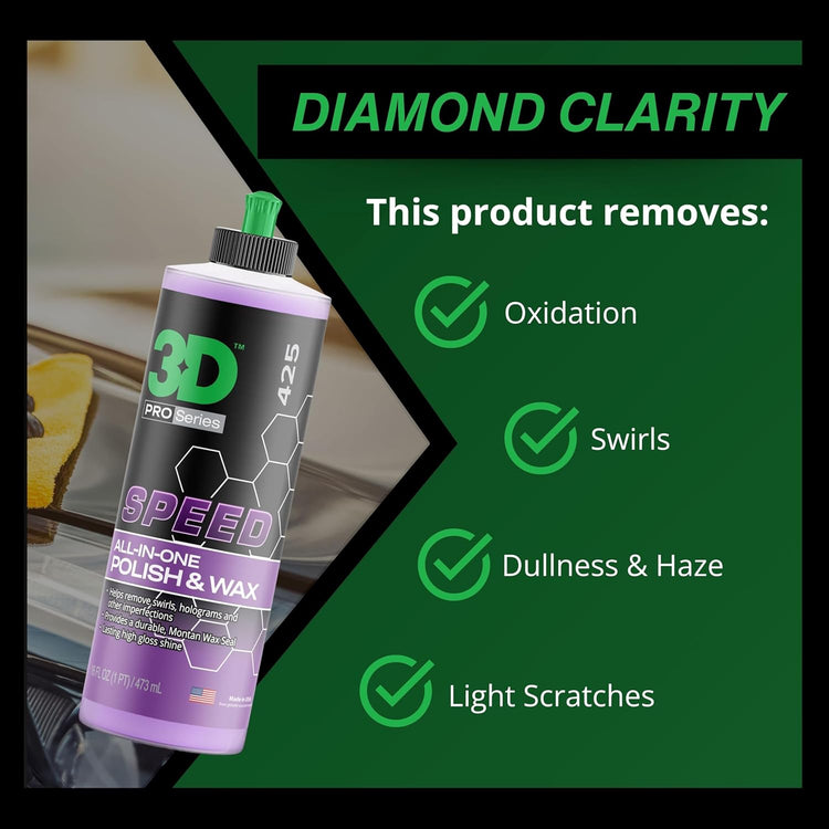 Ultimate Speed All-In-One Polish and Wax (32 Oz) | Superior Clear Coat Protection & Swirl Correction for Auto Detailing | Gel Coat Compatible for Stunning Finish