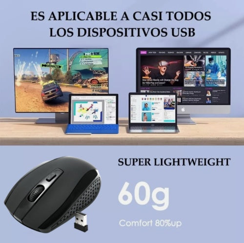 2.4GHz BLACK WIRELESS USB MOUSE SCROLL CORDLESS OPTICAL FOR PC LAPTOP UK - Get Me Products