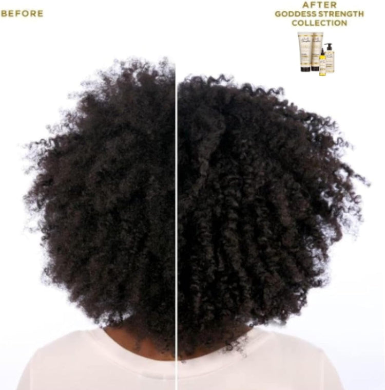 Goddess Strength Sulfate Free Shampoo, Hair Conditioner, Leave in Conditioner & Hair Treatment Oil Made with Castor Oil (4 Products)