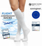 Compression Socks for Women & Men (20-30 mmHg) Knee-High Flight Socks, Calf Support for Travel, Running - Seamless Toe, Padded Heel and Sole