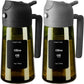 Olive Oil Dispenser and Sprayer, 16Oz/470Ml Glass Light-Proof Pour Bottle, Kitchen Gadgets Accessories for Air Fryer, Cooking, Salad, and BBQ