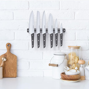 Magnetic Knife Strip With Knife Set, 6 Piece Knife Set With Knife Holder - Get Me Products