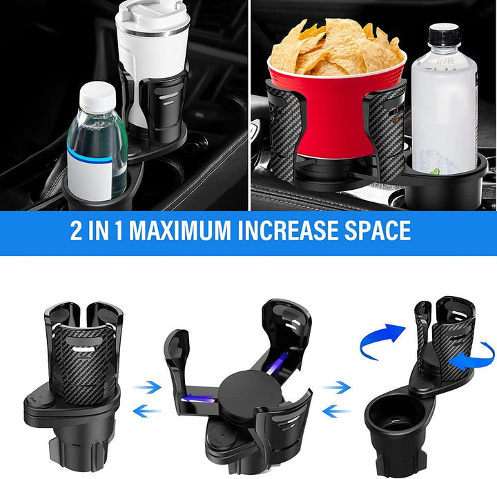 Car Drinking Bottle Holder 360 Degrees Rotatable Water Cup Holder Sunglasses Phone Organizer Storage Car Interior Accessories - Get Me Products