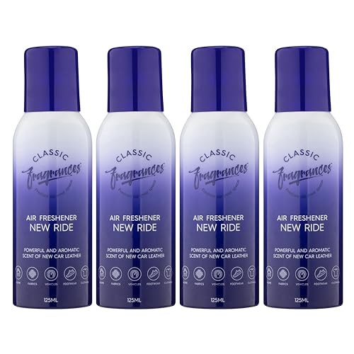 Classic Fragrances 4 Pack Tutti Frutti - Fun, Fresh, Zesty & Fruity Aroma Air Freshener Spray - For Home & Vehicles – Long Lasting Smell, Portable Spray Can – Deodorise & Neutralise Odours – 125ml - Get Me Products