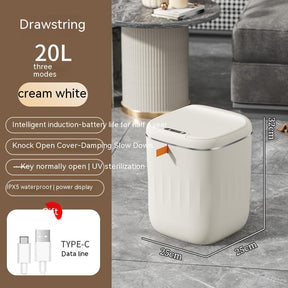 Smart Trash Can With Lid For Bedroom And Living Room Kitchen Storage Box Trash Can Induction Small Car Box Automatic Smart Dustbin Smart Trash Bin - Get Me Products