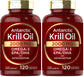 Carlyle Antarctic Krill Oil 2000 mg – 120 Softgels (Pack of 2) | Omega-3 EPA/DHA + Astaxanthin