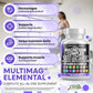 Clean Nutraceuticals MultiMag Magnesium Complex - 9 Magnesium Forms + B Vitamins (180 Capsules, Pack of 2)