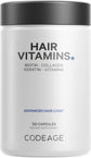 Codeage Hair Vitamins 10000 mcg Biotin – Hair Nutrition with Collagen, Keratin & Probiotics | 120 Capsules