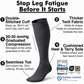 Compression Socks for Women & Men (20-30 mmHg) Knee-High Flight Socks, Calf Support for Travel, Running - Seamless Toe, Padded Heel and Sole