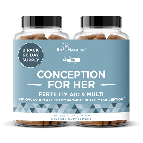 Conception Fertility Supplements for Women – Ovulation Support, Hormonal Balance, Regular Cycles – Prenatal Vitamin with Myo-Inositol, Folate, Vitex