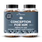 Conception For Him – Men’s Fertility Supplements (Ashwagandha, Folate, Zinc, Magnesium) – 120 Veg Soft Capsules
