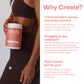 Create Creatine Monohydrate Gummies – 1.5g Per Gummy, Vegan, Anti-Melting, Sour Peach Flavor