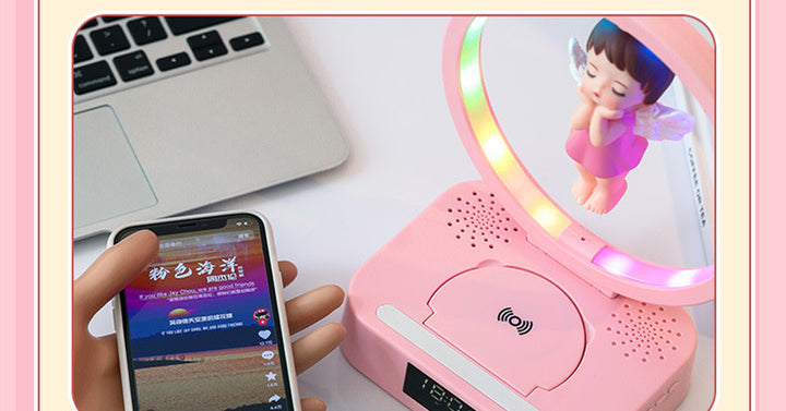 Angel Girl Magnetic Suspension Bluetooth Clock Speaker - Get Me Products