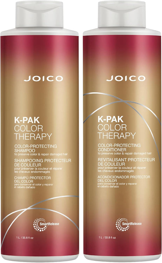 K-Pak Color Therapy Shampoo & Conditioner Liter Duo - Ultimate Color Care for Vibrant Hair!